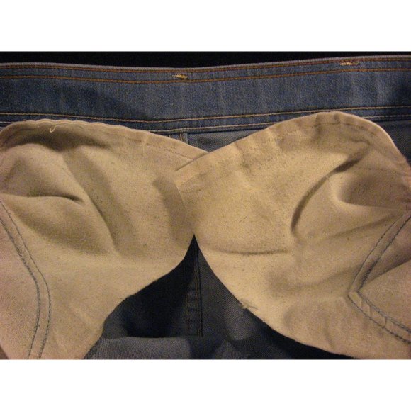 Wrangler Vintage CUTOFF JEAN SHORTS Cut Off W 40 MEASURED Blue Denim - Picture 7 of 8